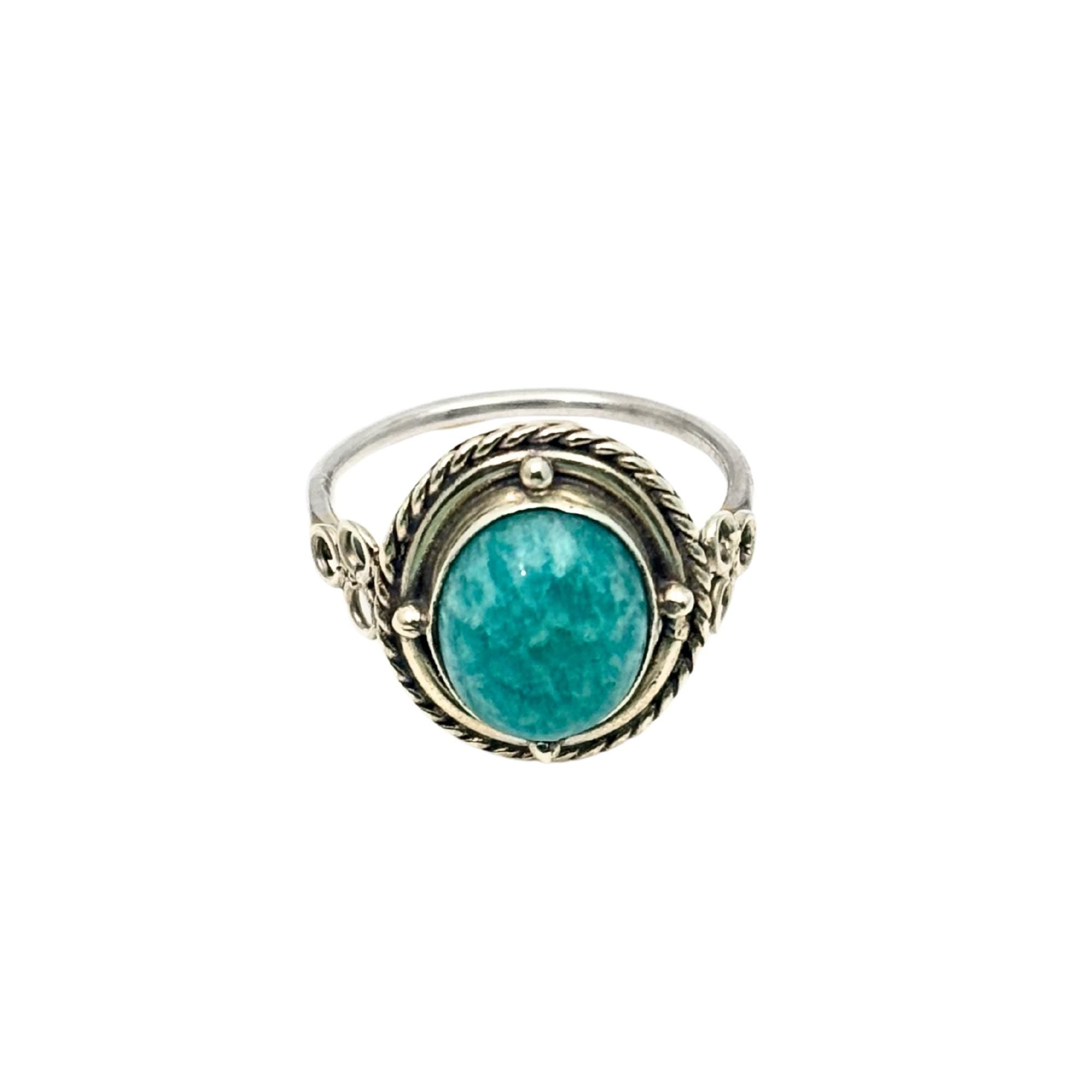 Oxidized oval Sterling Silver Ring: Handmade Boho Jewelry