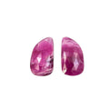 Rose Cut Pink Sapphire Slices: Natural Untreated Gemstone Pair