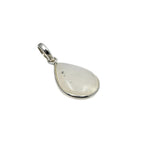 Moonstone Teardrop Pendant in 925 Sterling Silver – Minimalist Rainbow Moonstone Necklace, Dainty Boho Gemstone Jewelry Gift for Her