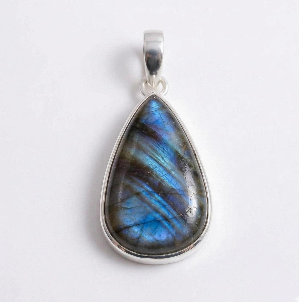 Labradorite Pendant: Sterling Silver Celestial Necklace