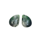 Untreated Sapphire Rose Cut Slices: Natural Gemstone Pair for Jewelry
