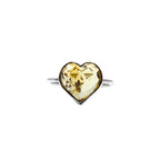 Citrine Heart Ring – 925 Sterling Silver, Faceted Yellow Gemstone, Handmade Promise or Statement Ring