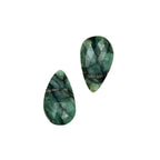 Rose Cut Sapphire Gemstone Slices: Natural Untreated Pair
