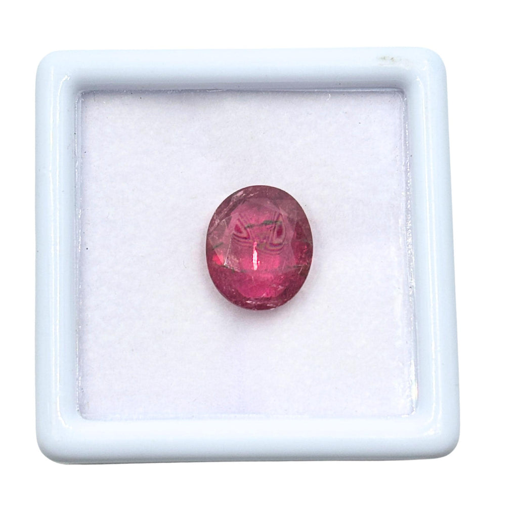 6.65 Cts Natural Pink Rubellite Tourmaline Gemstone: Oval Cut
