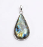 Labradorite Pendant: Sterling Silver Celestial Necklace