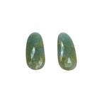 Rose Cut Sapphire Gemstone Slices: Natural Flat Back Pair