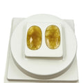 Rose Cut Sapphire Slices: Natural Untreated Gemstone Pair