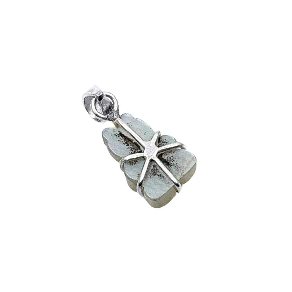 Moonstone Bear Pendant in 925 Sterling Silver – Hand Carved Crystal Gummy Bear Necklace Charm, Cute Minimalist Gemstone Jewelry Gift for Her