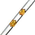 Natural Citrine Gemstone Pair – Shield Step Cut, November Birthstone