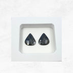 Rose Cut Sapphire Gemstone Slices: Natural Untreated Pair for Jewelry