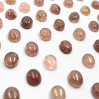 Sunstone Cabochons, Smooth Oval Gemstone Cabs, 10x8 MM, Pack of 3