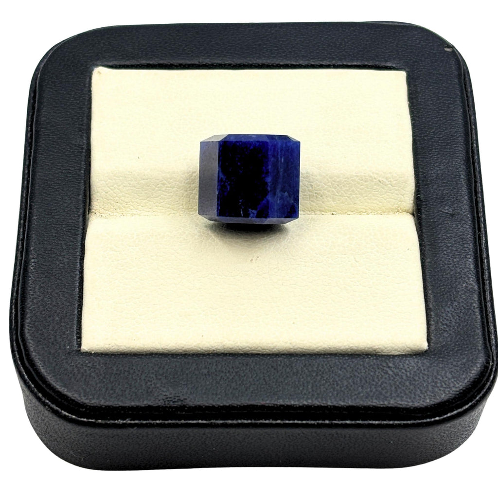 Natural Lapis Lazuli 10mm Faceted Cube Bead