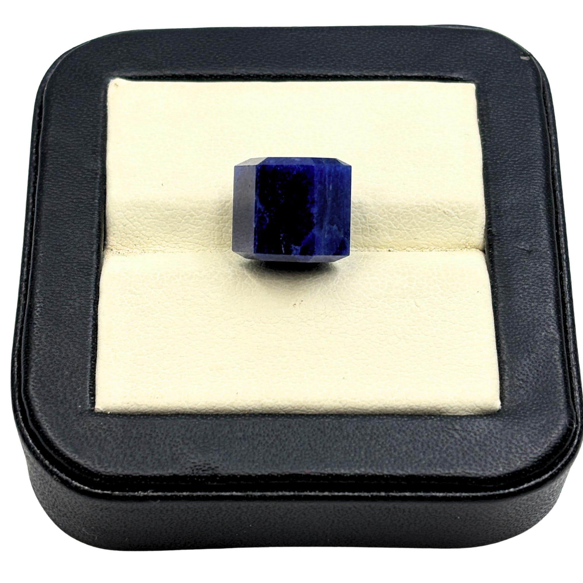 Natural Lapis Lazuli 10mm Faceted Cube Bead