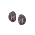 Rose Cut Sapphire Slices: Natural Untreated Gemstone Pair
