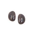 Rose Cut Sapphire Slices: Natural Untreated Gemstone Pair