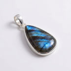 Labradorite Pendant: Sterling Silver Celestial Necklace
