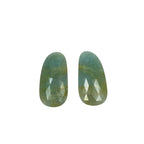 Rose Cut Sapphire Gemstone Slices: Natural Flat Back Pair