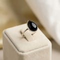 Natural Onyx Pear Ring | 925 Sterling Silver | Gemstone Band | Handmade Ring Jaipur