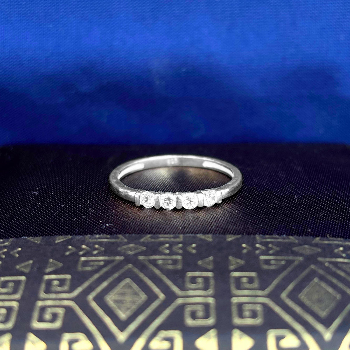 925 Sterling Silver CZ Eternity Ring - Dainty Stacking Band, Minimalist Wedding Promise Ring, Everyday Cubic Zirconia Jewelry Gift for Her