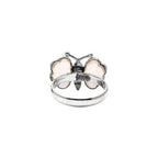 Rose Quartz Butterfly Ring: Sterling Silver Gemstone Statement Jewelry
