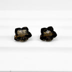 Smoky Quartz Gemstone Pair – Flower Cut, Deep Brown Matched Stones