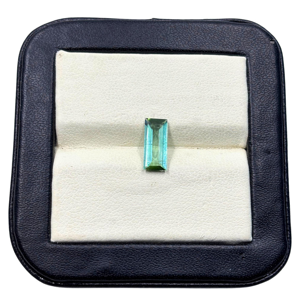 Greenish Blue Tourmaline Gemstone – Baguette Faceted Cut, Jewelry Making