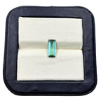 Greenish Blue Tourmaline Gemstone – Baguette Faceted Cut, Jewelry Making