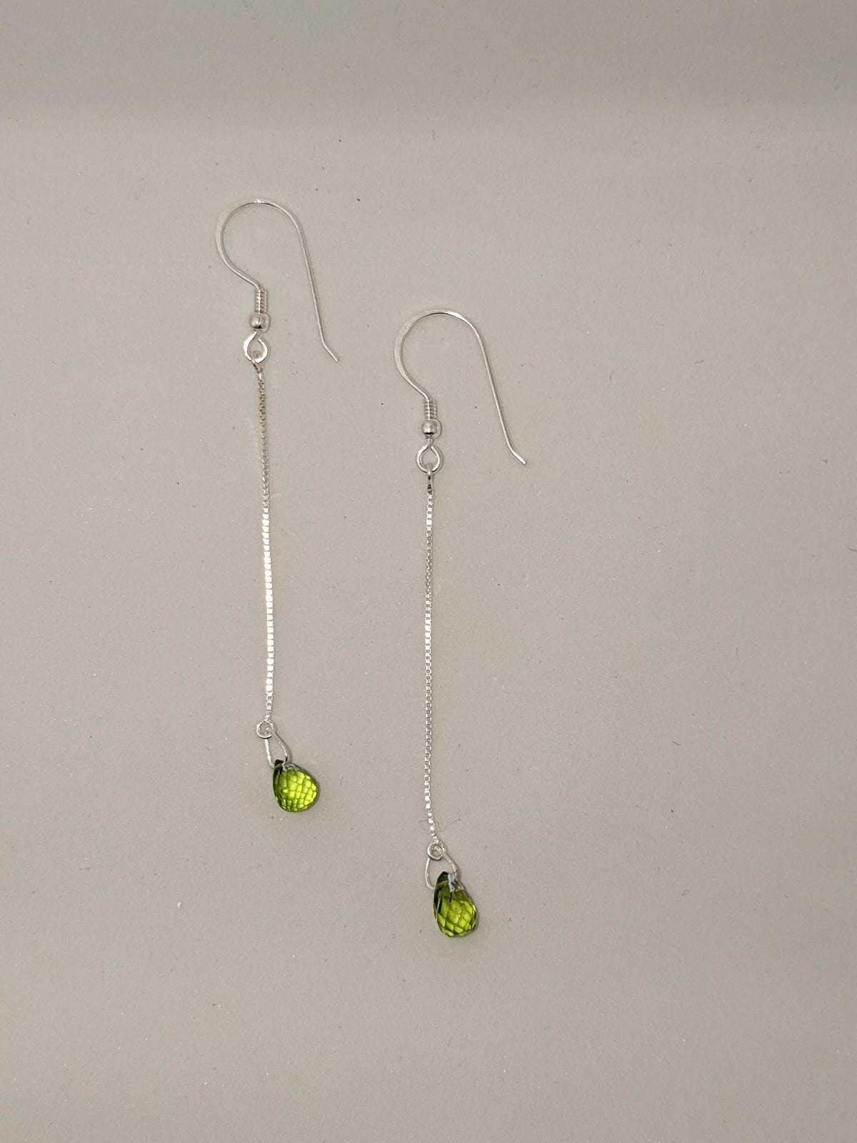 Peridot Drop Earrings 925 Sterling Silver | Drop Gemstone Dangle | Gift for Her | Boho Jewelry