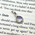 Rainbow Fluorite Heart Pendant in 925 Sterling Silver – Dainty Crystal Necklace Charm, Minimalist Gemstone Jewelry Gift for Her