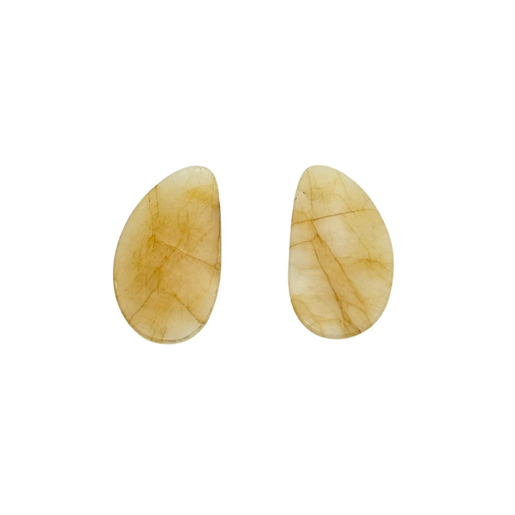 Rose Cut Sapphire Slices: Natural Gemstone Pair for Jewelry Making