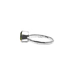 Peridot Trillion Ring: Sterling Silver Green Gemstone - August Birthstone