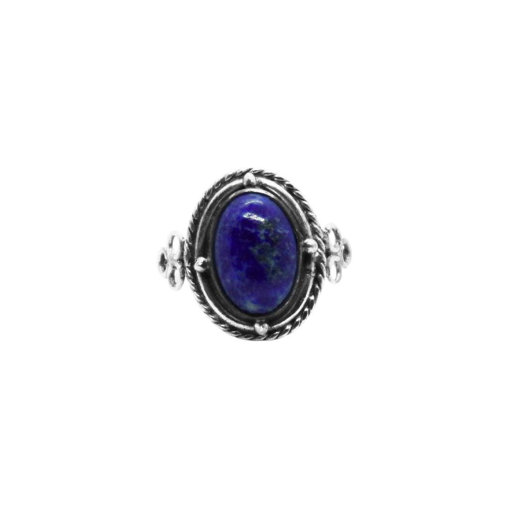 Natural Lapis Ring | 925 Sterling Silver | Vintage Gemstone Band | Handmade Jaipur