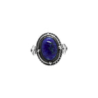 Natural Lapis Ring | 925 Sterling Silver | Vintage Gemstone Band | Handmade Jaipur