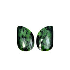 Natural Untreated Sapphire Rose Cut Slices: Gemstone Pair, Jewelry Making