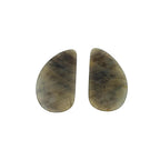 Untreated Sapphire Gemstone Slices: Rose Cut, Natural Pair for Jewelry