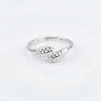 Sterling Silver Textured Wave Ring, Embossed Curved Band, Minimalist Stacker Jewelry