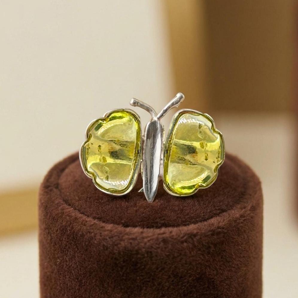 Natural Citrine Ring | 925 Sterling Silver | November Birthstone | Boho Gemstone Band | Handmade Ring Jaipur