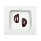 Rose Cut Sapphire Slices: Natural Untreated Gemstone Pair
