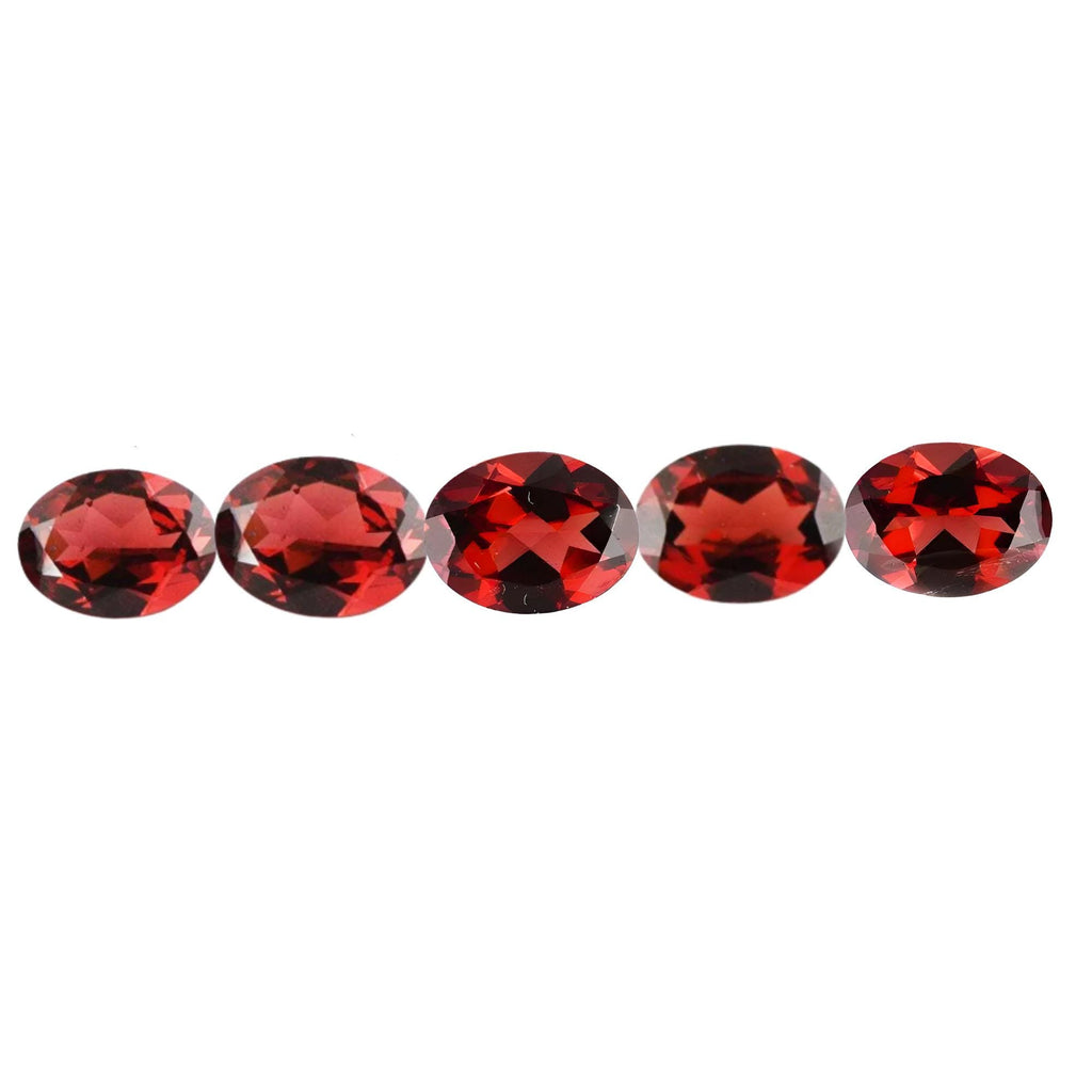 Red Garnet Oval Cut Gemstone: 7x5mm Loose Faceted Stones
