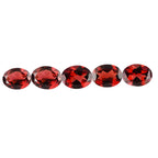 Red Garnet Oval Cut Gemstone: 7x5mm Loose Faceted Stones