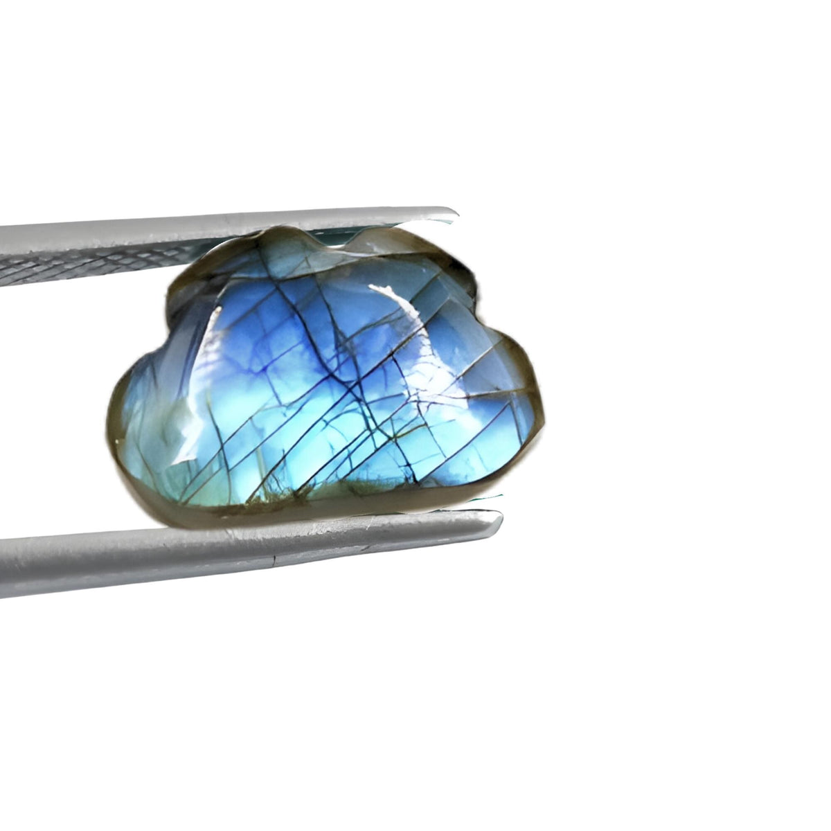 AAA Labradorite Cloud Charms, Carved Gemstone Beads, 11mm