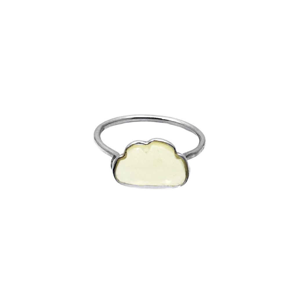 Lemon Quartz Cloud Ring: Handmade Sterling Silver Gemstone Jewelry