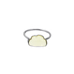 Lemon Quartz Cloud Ring: Handmade Sterling Silver Gemstone Jewelry