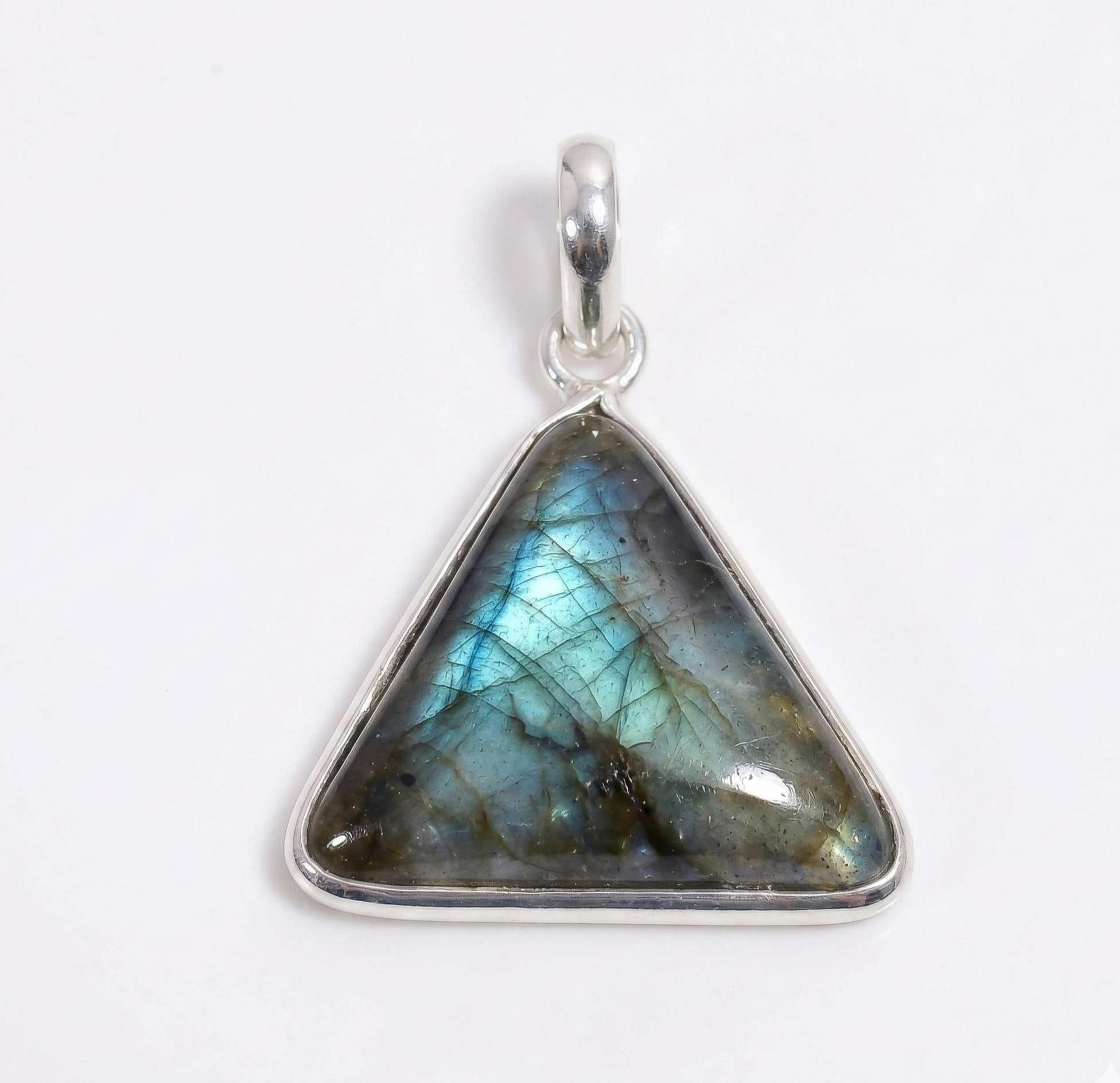 Labradorite Pendant: Sterling Silver Celestial Necklace