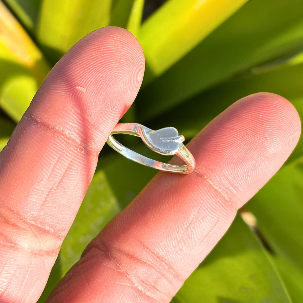925 Sterling Silver Leaf Ring - Dainty Nature-Inspired Leaf Motif, Minimalist Botanical Stacking Ring,Organic Wrap Band Jewelry Gift for Her
