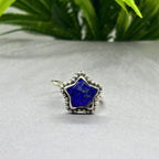 Natural Lapis Ring | 925 Sterling Silver | Celestial Gemstone Band | Handmade Ring Jaipur