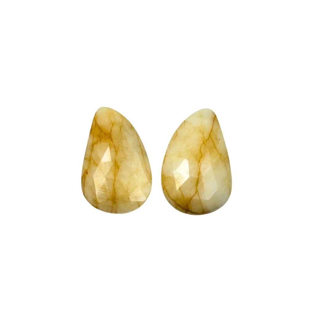 Natural Wonder Sapphire Gemstone Slices: Rose Cut Pair, Jewelry Making