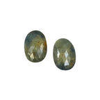 Rose Cut Sapphire Slices: Untreated Gemstone Pair for Jewelry
