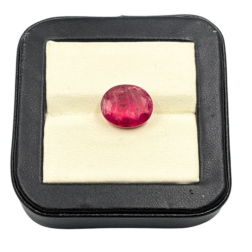 6.65 Cts Natural Pink Rubellite Tourmaline Gemstone: Oval Cut