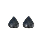 Rose Cut Sapphire Gemstone Slices: Natural Untreated Pair for Jewelry